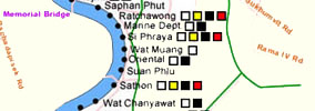 Chao Phraya Exress Boat route map
